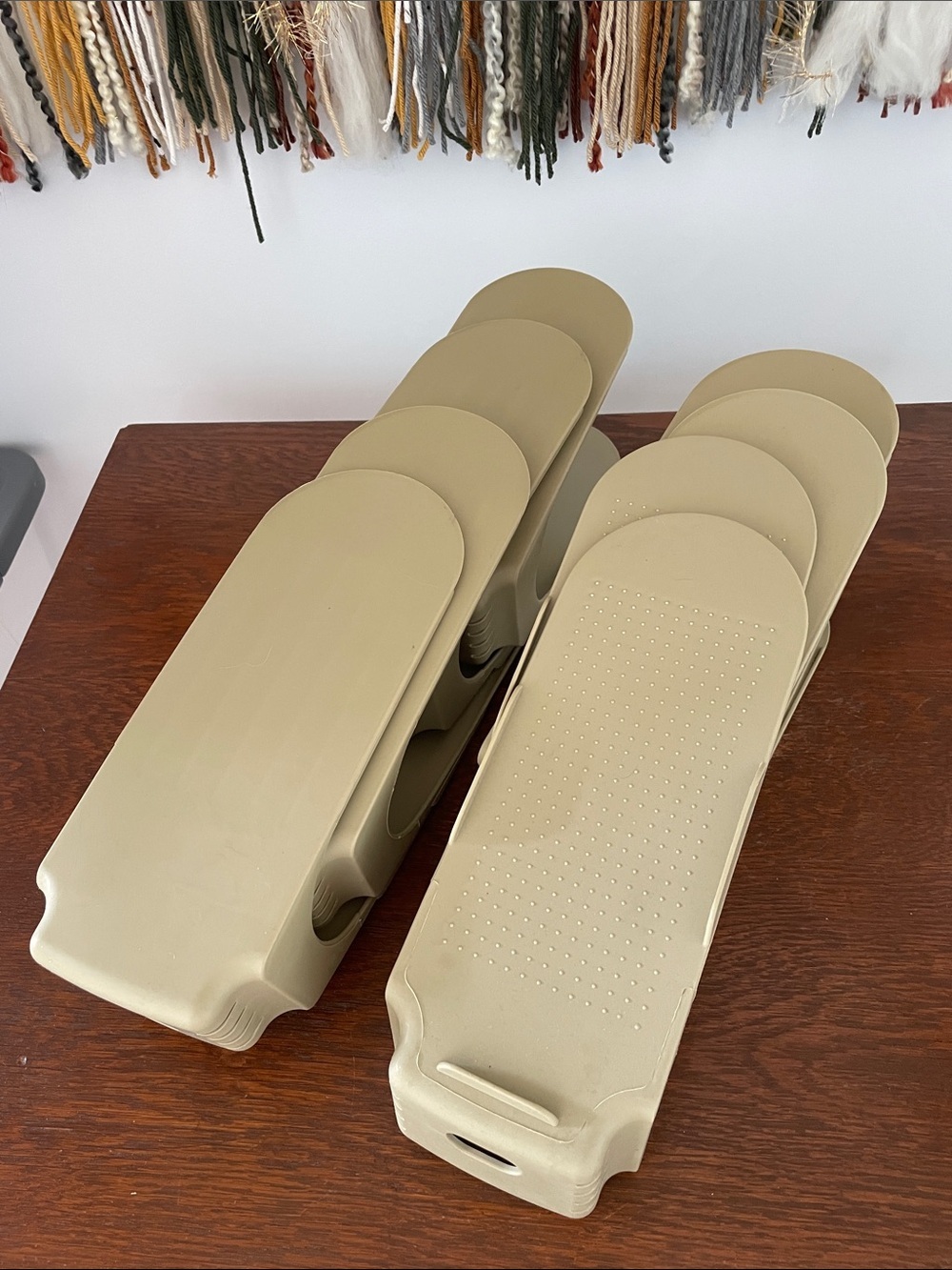 Shoe Organizers in Taupe 8 total